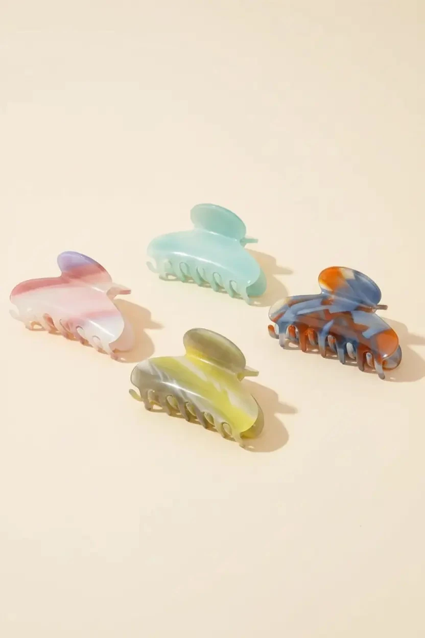 Miniso Lisanslı Degrade Renk Geçişli Selüloz Asetat Saç Klipsi Toka