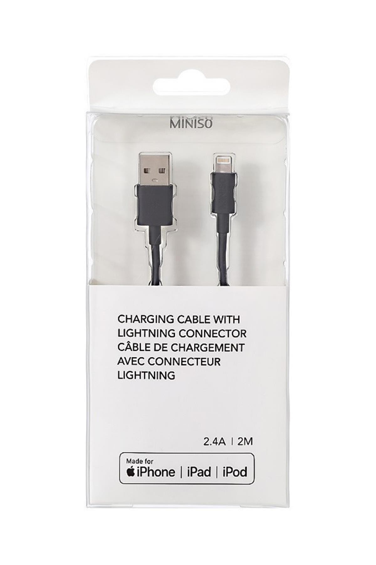 Lightning Konnektörlü Şarj Kablosu -Siyah