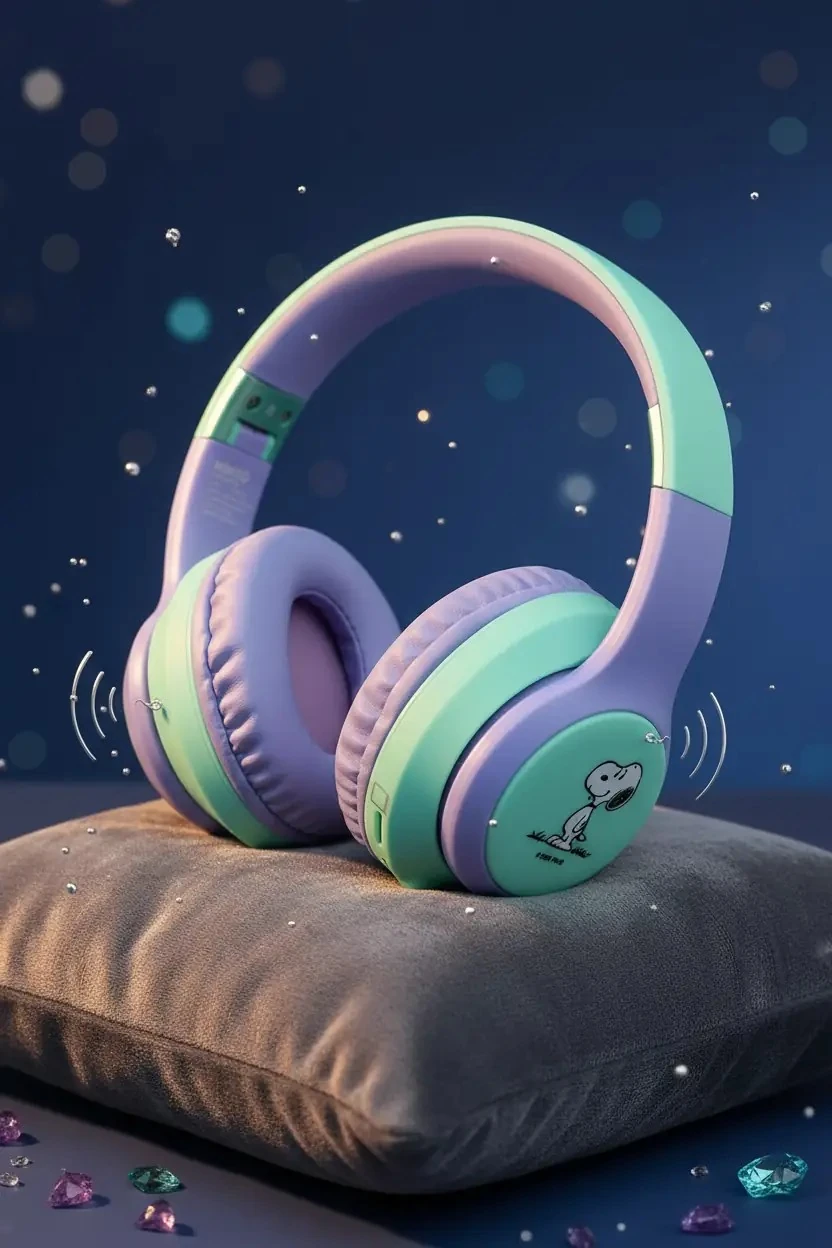 Snoopy Lisanslı Vintage Serisi Kablosuz Kulaküstü Bluethooth Kulaklık