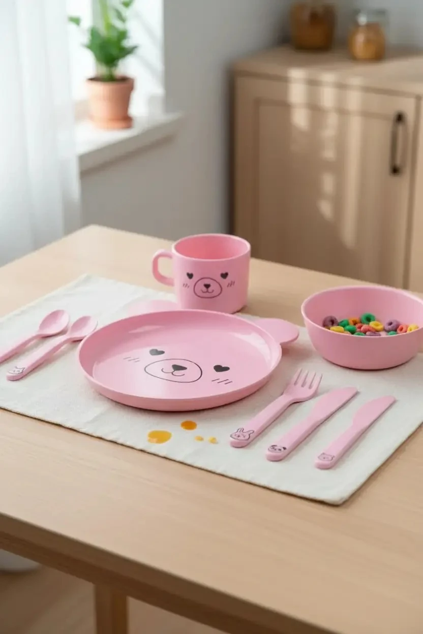 Sevimli Evcil Hayvan Serisi 5 Parça Çatal Kaşık Bıçak Seti