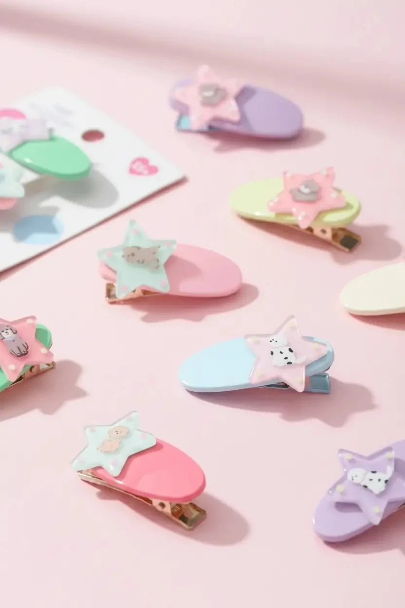 Miniso Lisanslı Eğlenceli Hayvan Saç Klipsi 3’lü Set – Sevimli 11 Cm