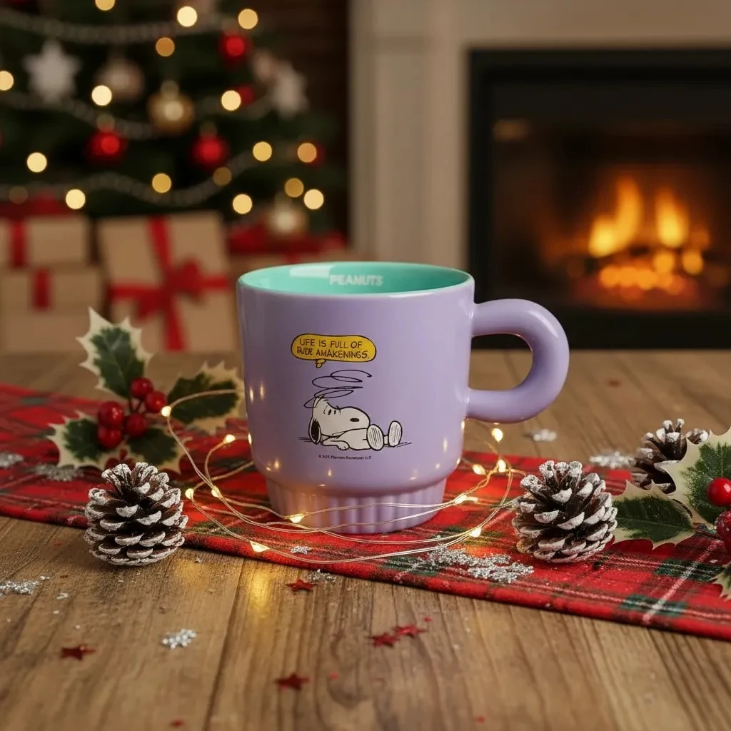 Snoopy Lisanslı Vintage Serisi Seramik Kupa 340 ml