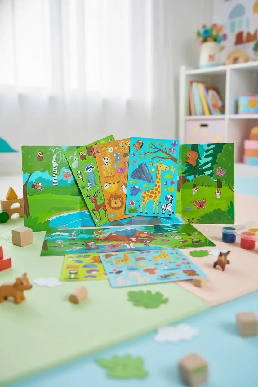 Lino Tekrar Kullanılabilen Sticker Seti Animal – Eğlenceli Ve Hayvan Temalı