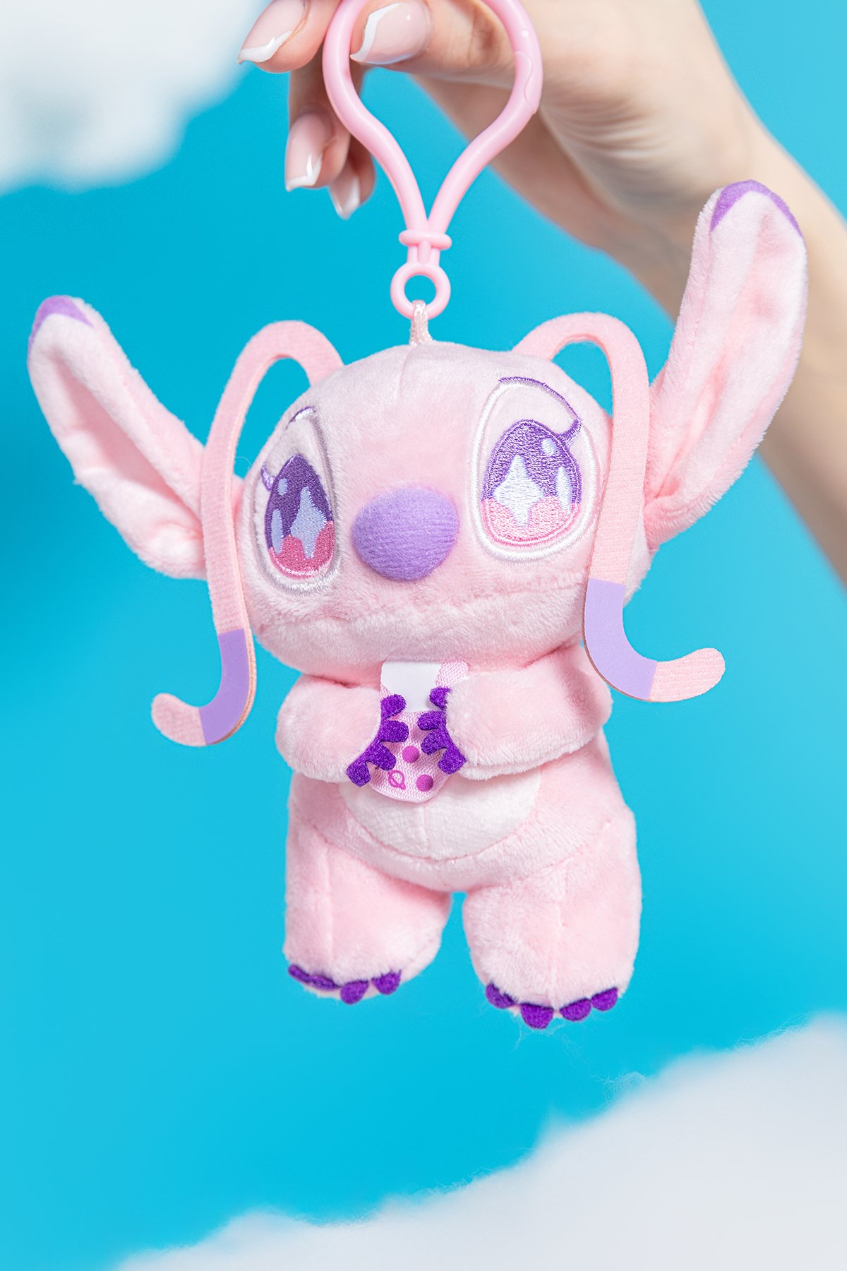 Disney Lilo&Stitch Lisanslı Parti Serisi Peluş Çanta Süsü Anahtarlık - Angel