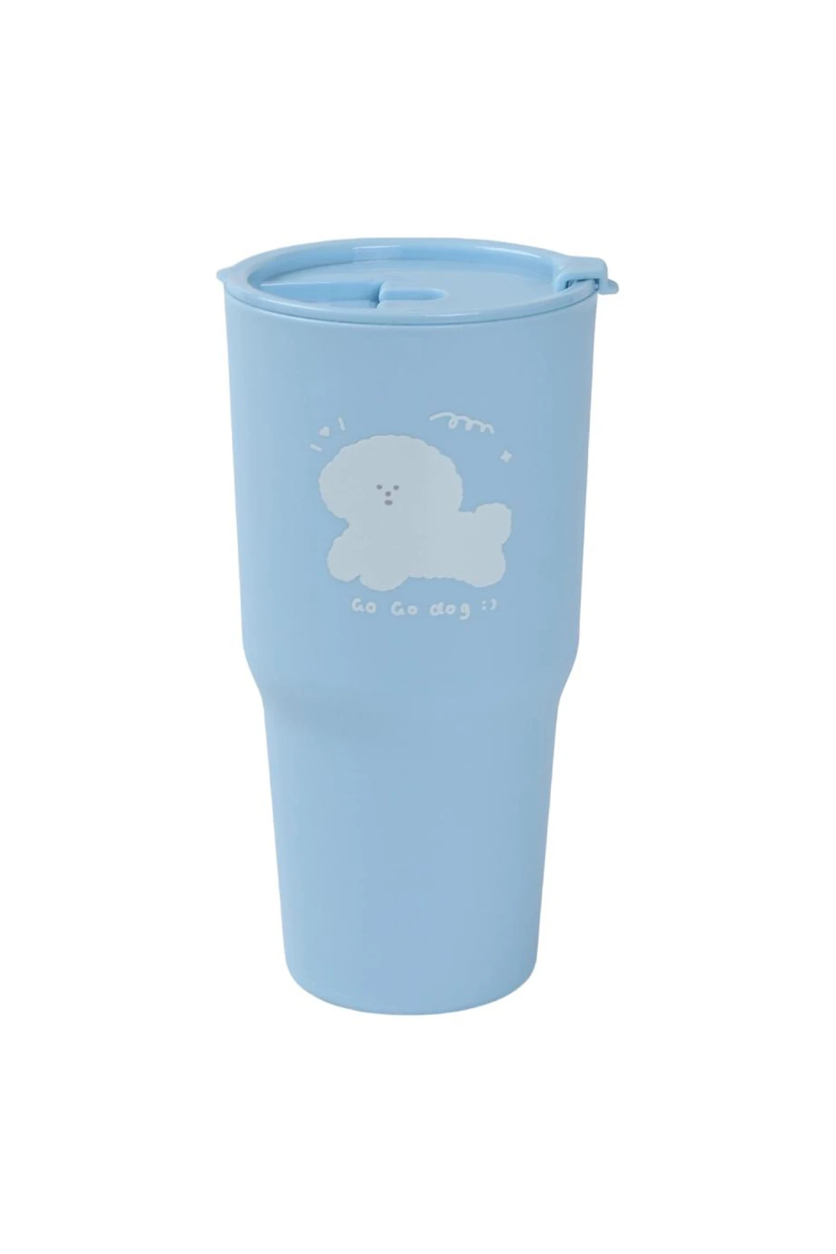 Hayvan Serisi Kapaklı Plastik Bardak 800 mL (Mavi)