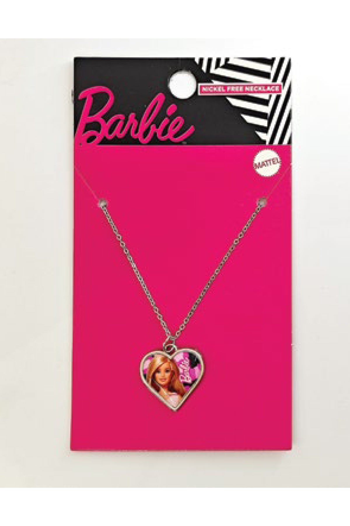 Barbie Lisanslı Kalpli Resim Kolye