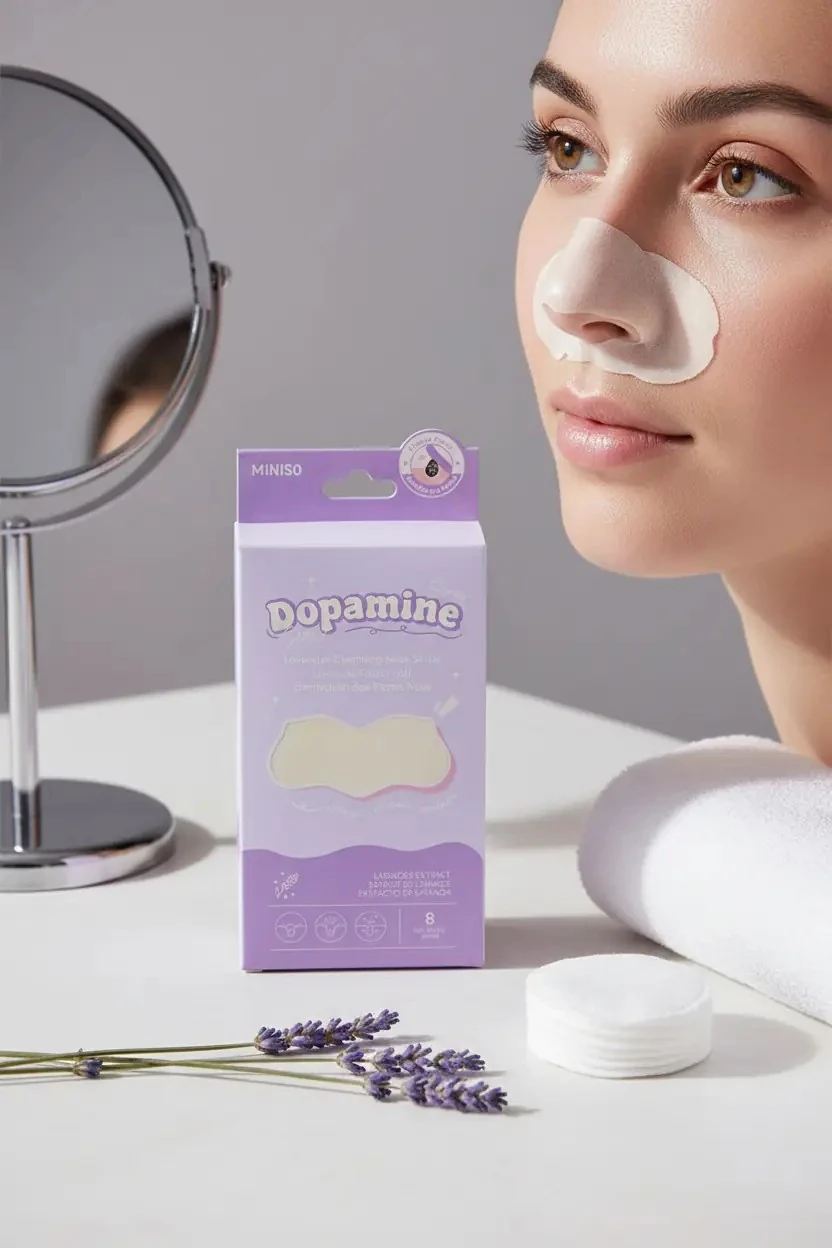 Miniso Lisanslı Dopamine Serisi Lavanta Temizleyici Burun Bantları – Pratik Burun Bakımı