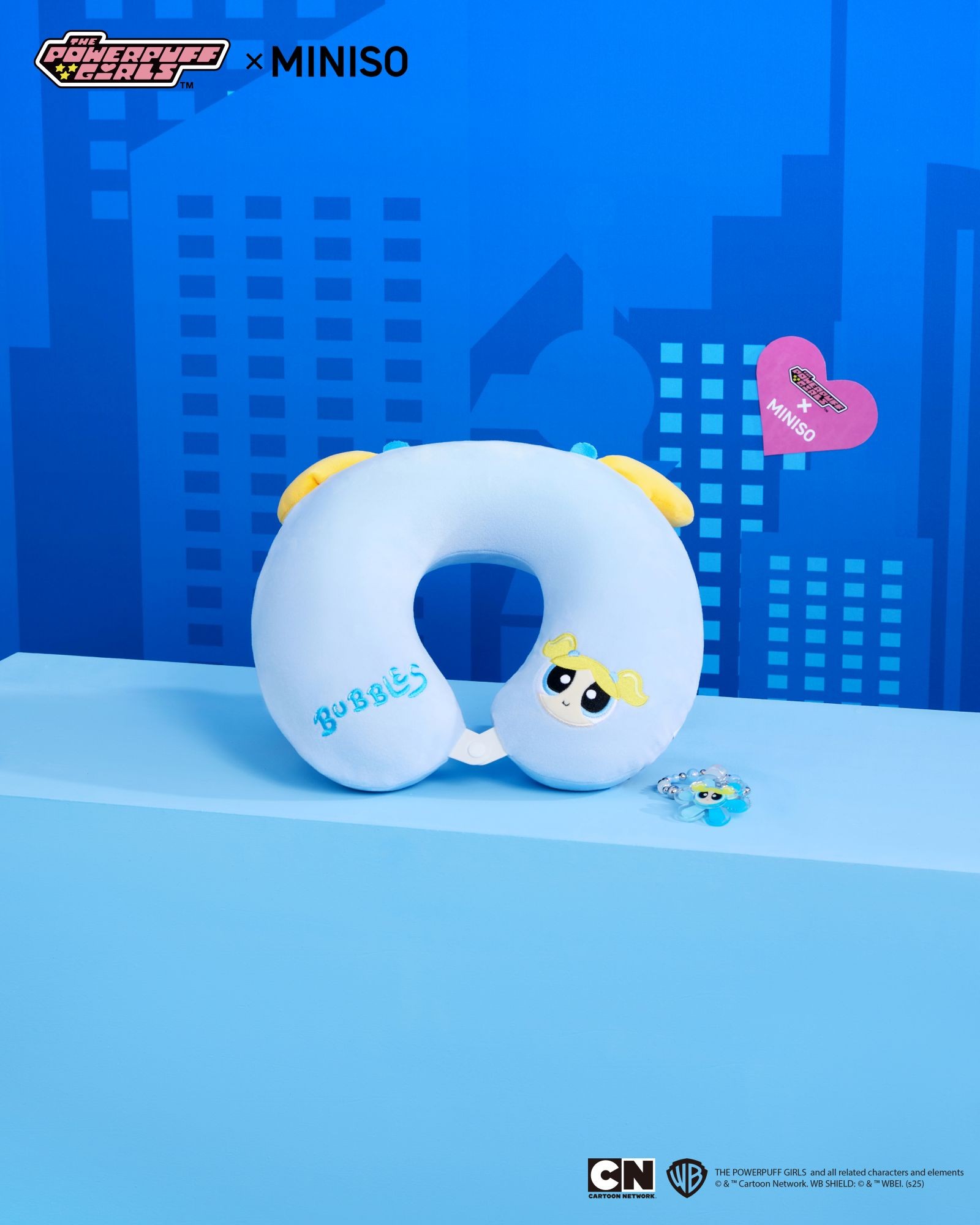 Powerpuff Girls Lisanslı Hafızalı Boyun Yastığı (Bubbles)