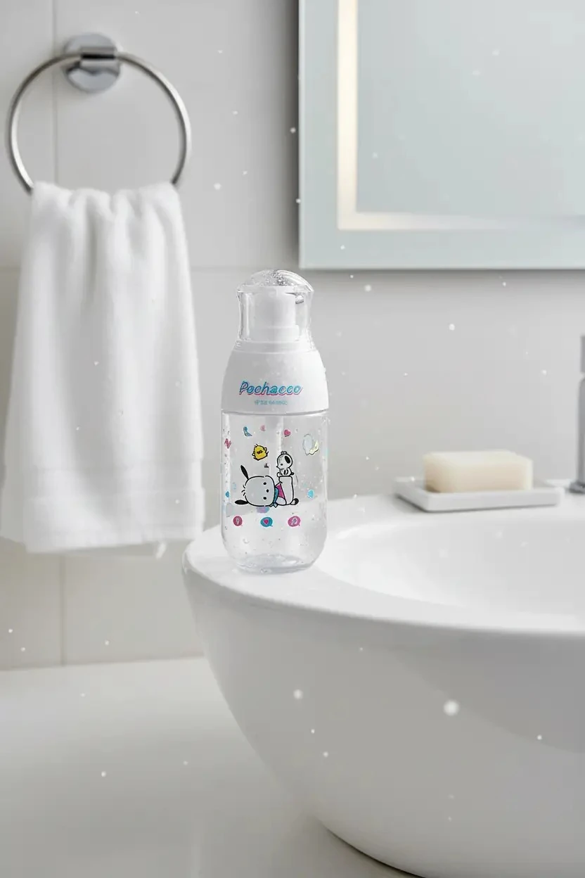 Sanrio Lisanslı Pochacco Losyon Şişesi – Seyahat Boy Şeffaf Boş Bakım Şişesi
