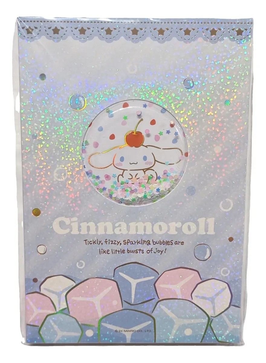 Sanrio Lisanslı Renkli Yaz Serisi Sert Kapak Sallantılı Not Defteri - Cinnamoroll