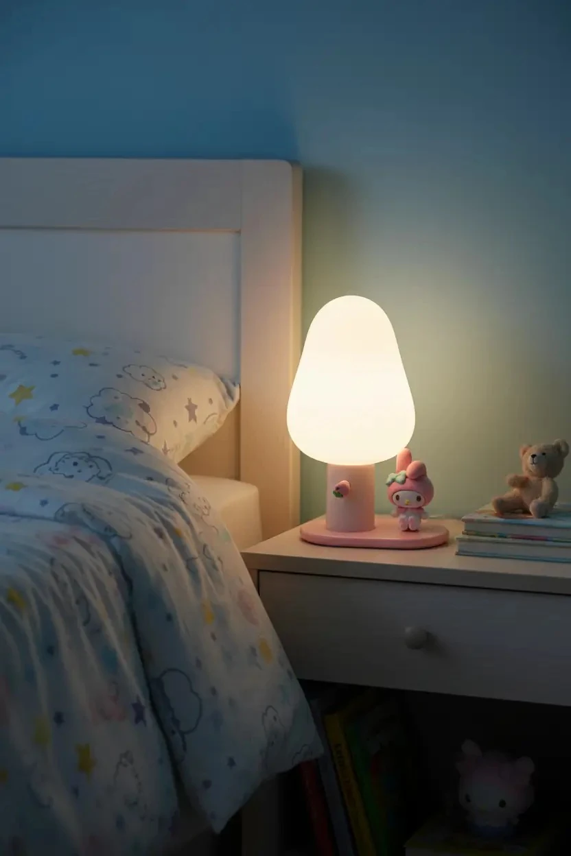 Sanrio Lisanslı My Melody LED Gece Lambası – Yumuşak Işıklı Dekoratif 10,5 Cm