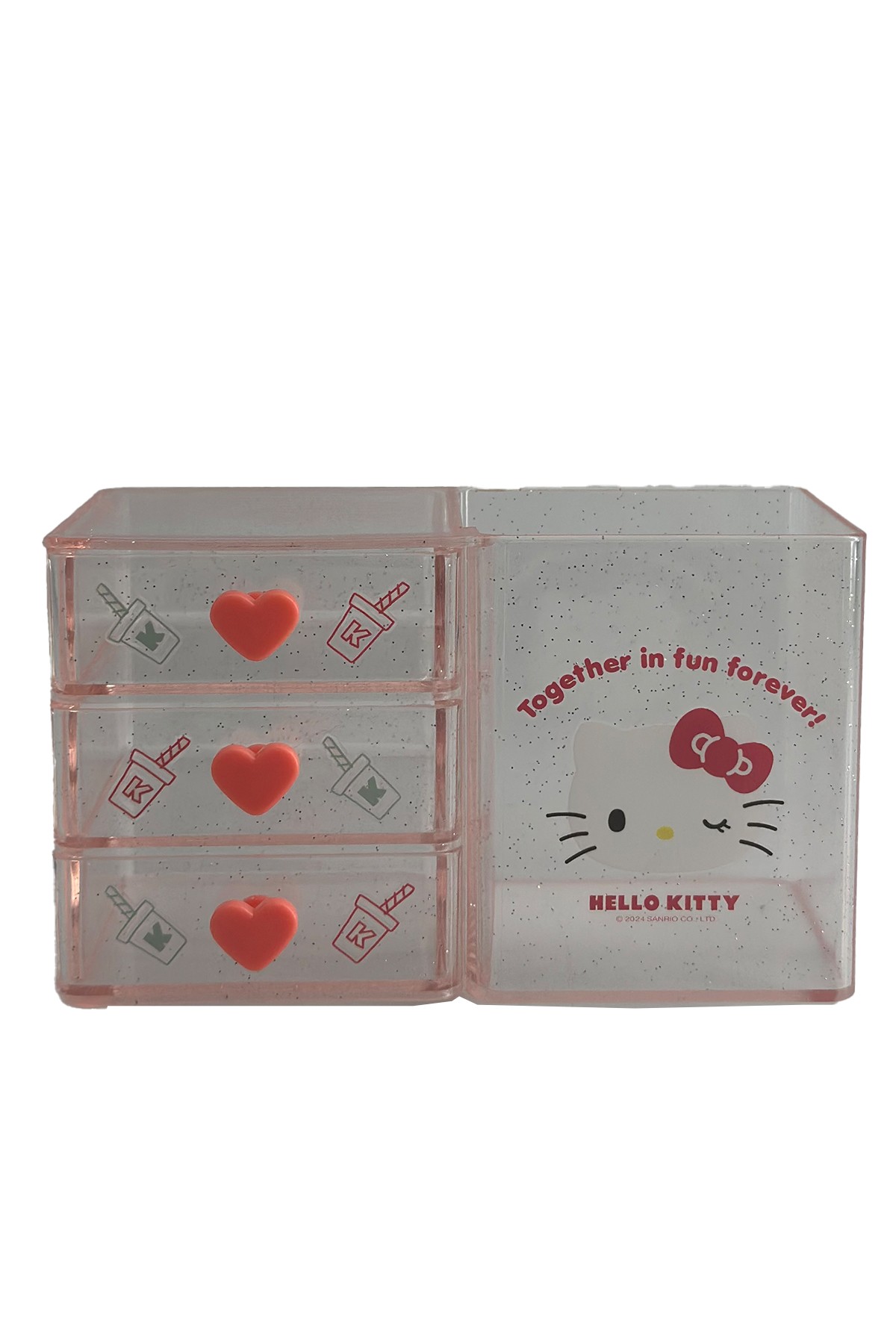 Sanrio Lisanslı Mini 3 Katmanlı Masa Düzenleyici (Hello Kitty)