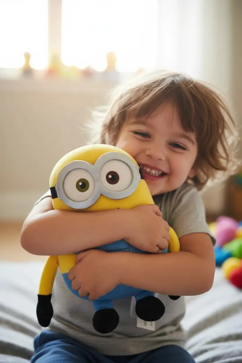 Minions Lisanslı Bob Peluş Oyuncak – Yumuşak ve Dekoratif Figür 20 Cm