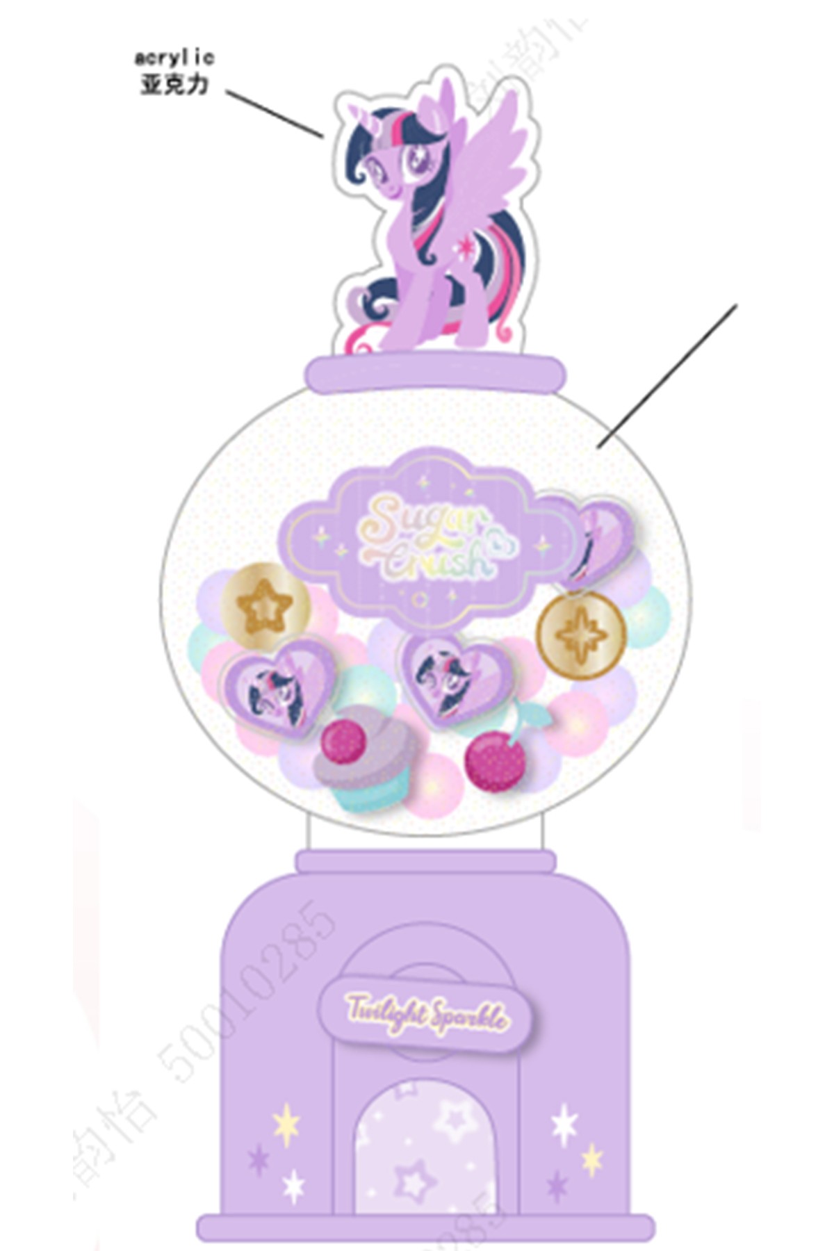 My Little Pony Gashapon Gece Lambası (Mor)
