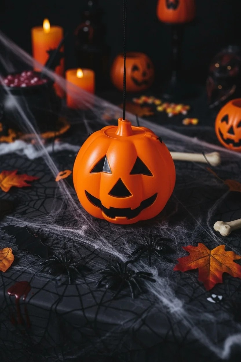 Halloween Tutmalı Işıklı Balkabağı