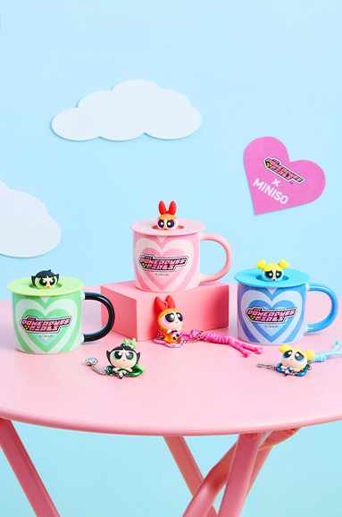Powerpuff Girls Koleksiyonu Kapaklı Seramik Bardak 340mL - Bubbles