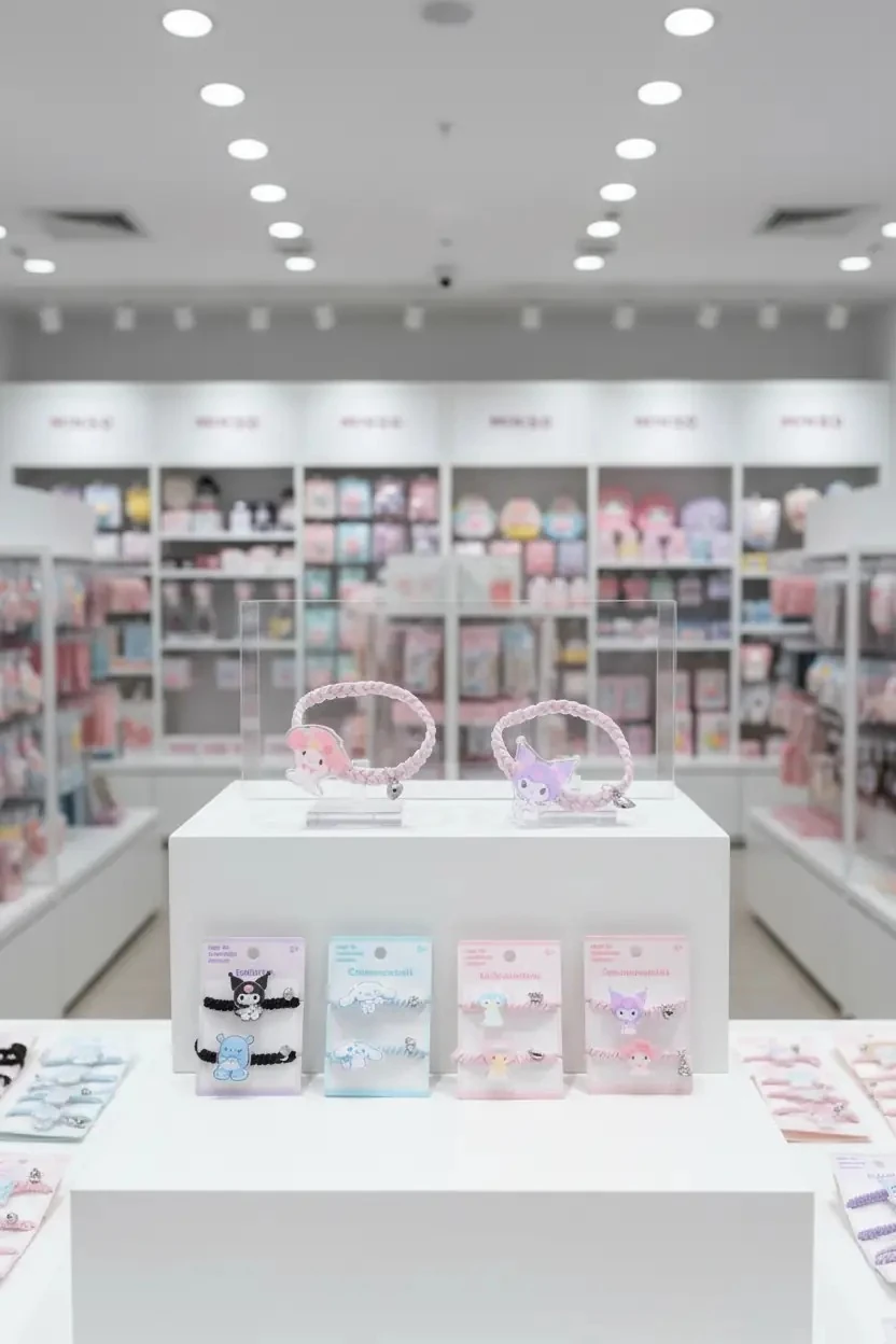 Hello Kitty Lisanslı Örgülü Mıknatıslı Saç Tokası (2 adet)