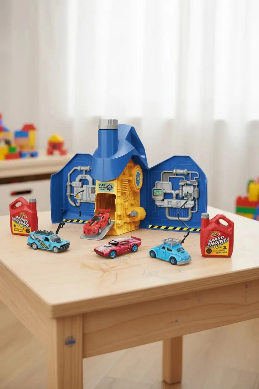 Miniso Lisanslı Gerçekçi Otopark Pisti Seti – Yakıt Tenekesi 30 Cm