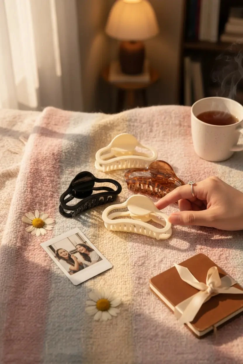 Miniso Lisanslı Basic Yarım Daire Saç Tokası – Karışık Renk 12 Cm