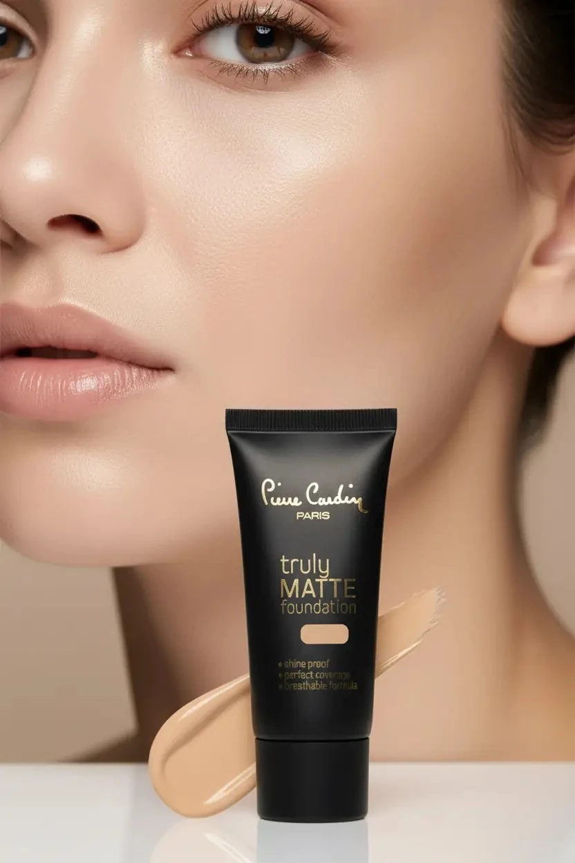 Pierre Cardin Truly Matte Fondöten Beige – Porselen Görünümlü Yüksek Kapatıcı Mat Fondöten