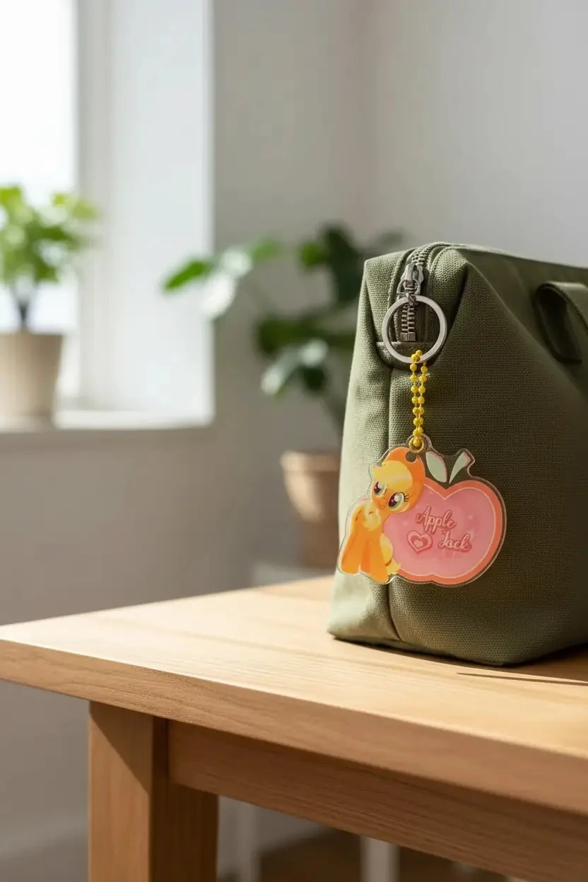 My Little Pony Lisanslı Fotoğraf Çerçevesi Anahtarlık – Kişiselleştirilebilir Şık Çanta Aksesuarı 7 Cm