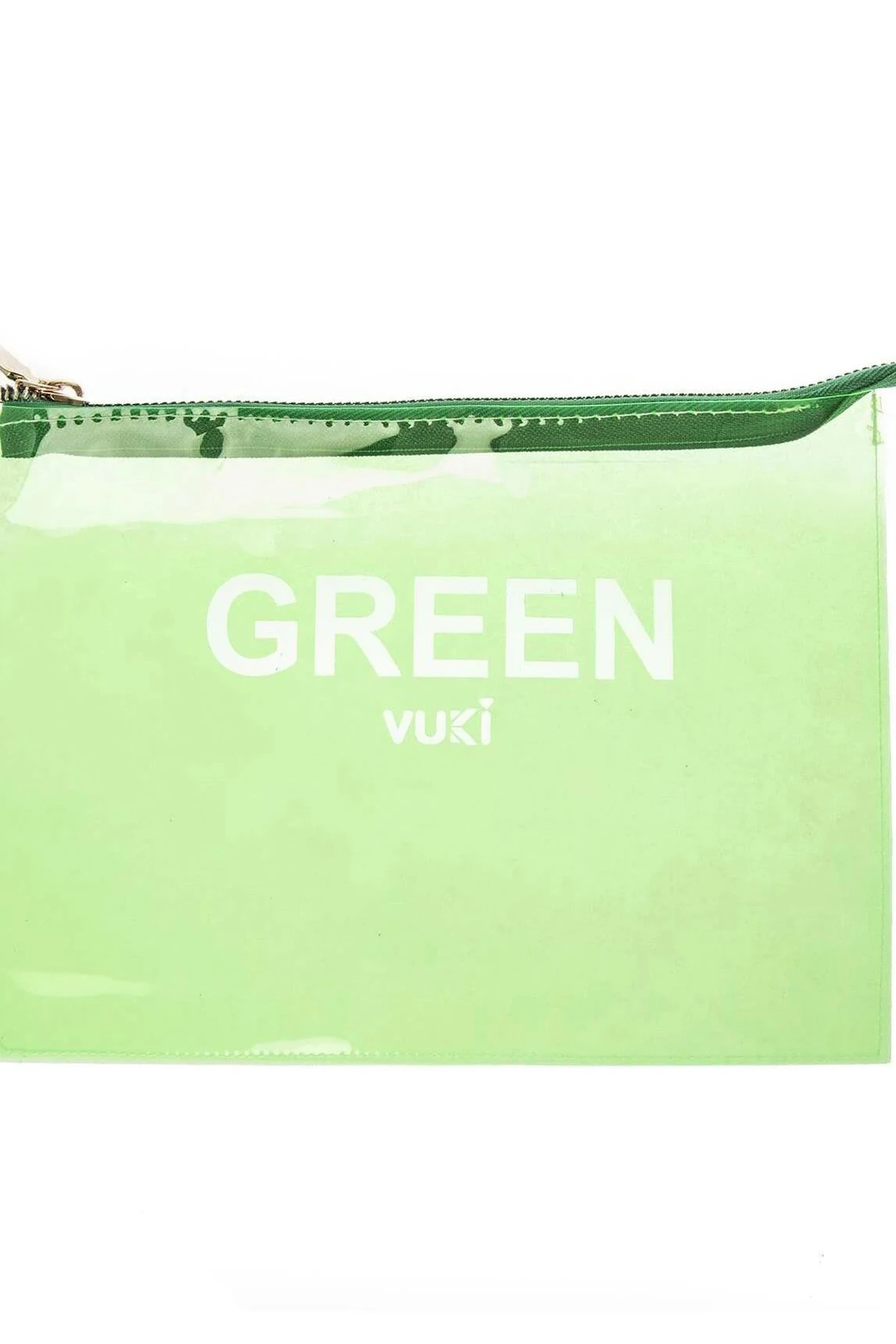 Vuki Fermuarlı Şeffaf Dosya Yeşil A5 (Outlet)
