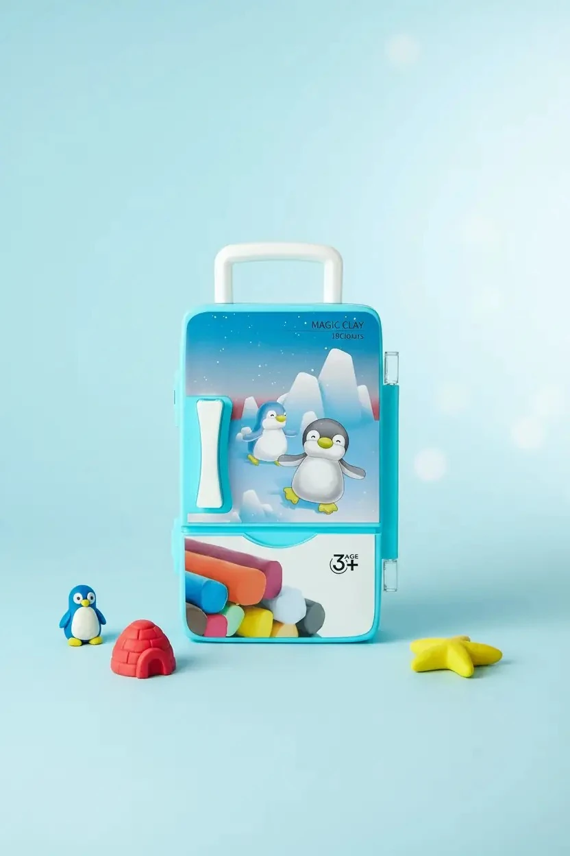 Miniso Lisanslı Buzdolabı Oyun Hamuru Seti Mavi – Yaratıcı Oyuncak 15,6 Cm