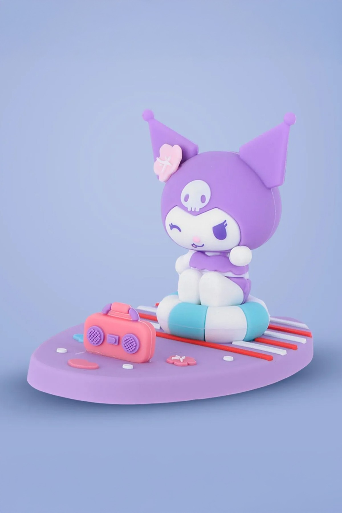 Sanrio Lisanslı Yaz Serisi Masa Üstü Telefon Tutucu - Kuromi