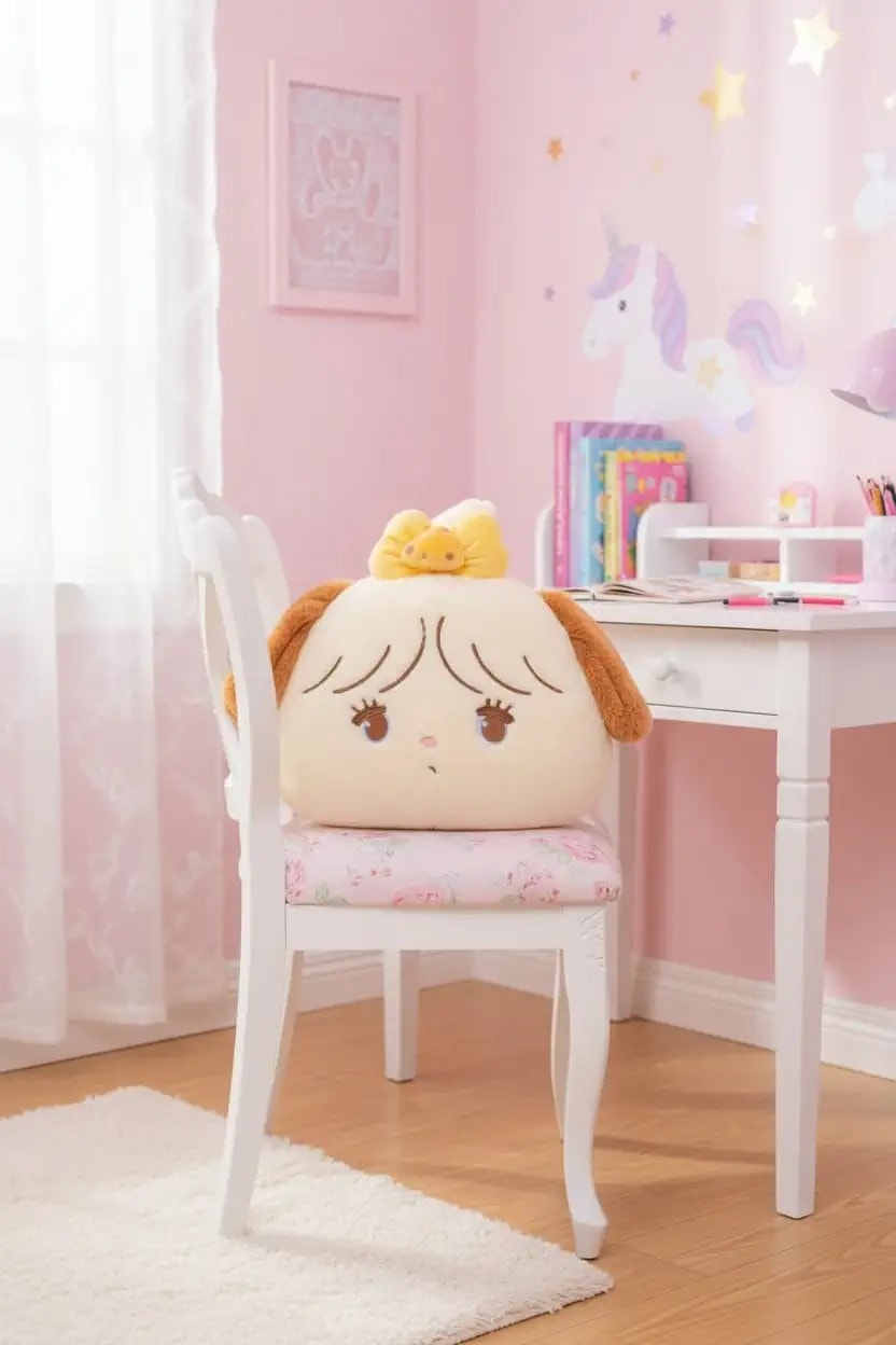 Mikko Lisanslı Çilek Serisi Peluş Yastık 40cm (Souffle)