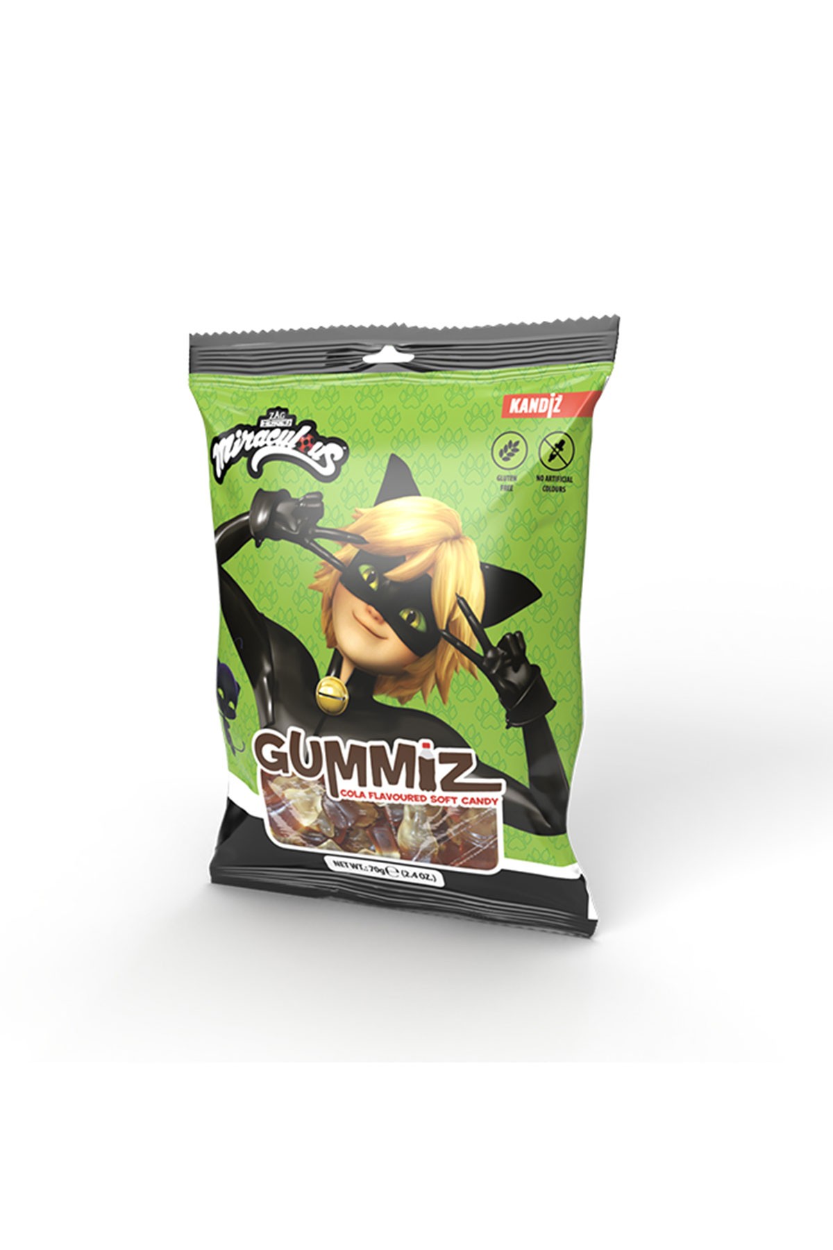 Gummiz Kola Aromalı Şeker 70g - Miraculous Temalı