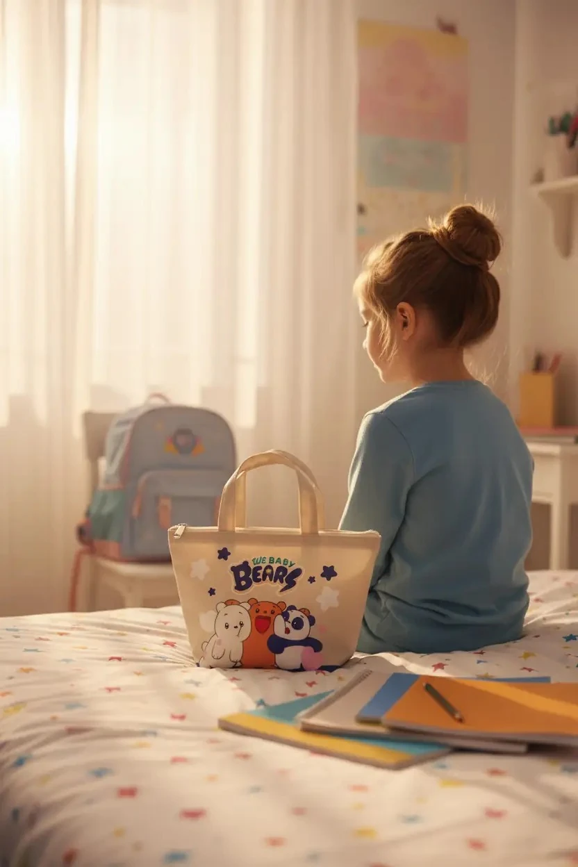 We Baby Bears Lisanslı Yiyecek Çantası - Bej