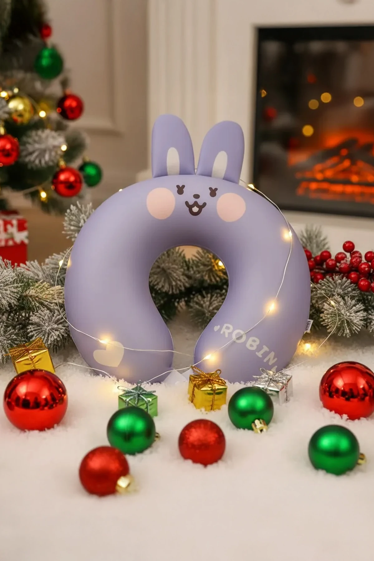 Mini Pals Serisi Hafızalı Köpük Boyun Yastığı (Robin Bunny)