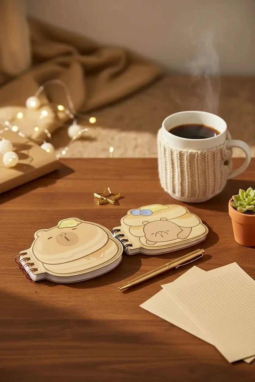 Miniso Lisanslı Pişirme Serisi Figürlü Telli Not Defteri Mimi Bara Souffle 13 Cm