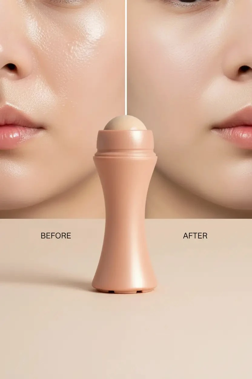 Volkanik Yağ Emici Yüz Masaj Aleti - Altın Sarısı