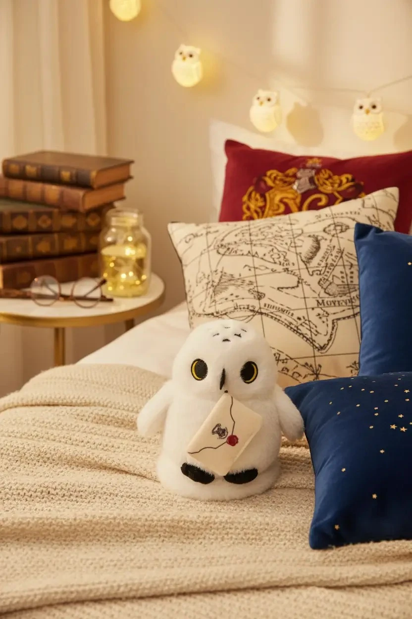 Harry Potter Lisanslı Hedwig Mıknatıslı Peluş Oyuncak 13 Cm – Dekoratif Figür