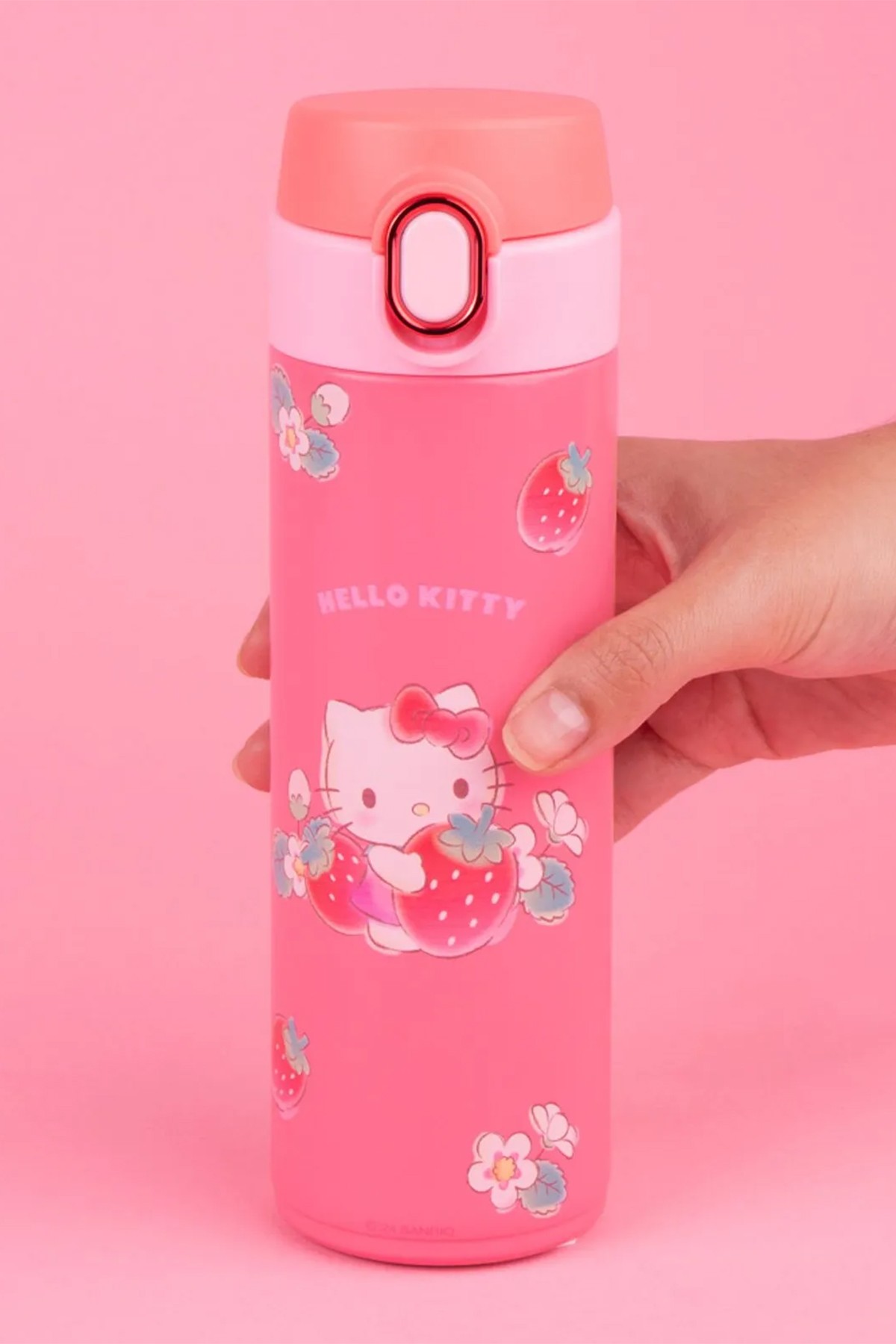 Sanrio Lisanslı Otomatik Kapaklı Termos (420ml) - Hello Kitty