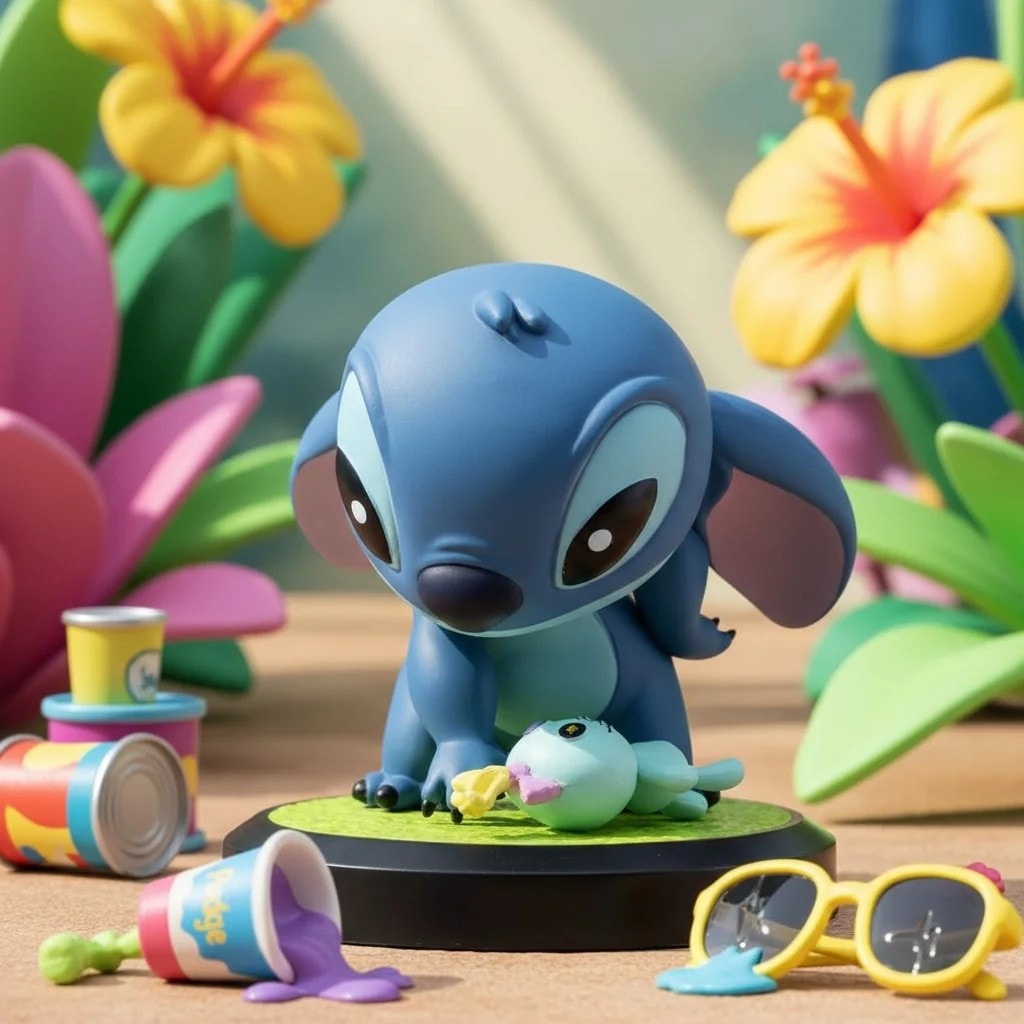 Disney Lisanslı Yume Hero Box Stitch Sanat Galerisi Serisi Figür