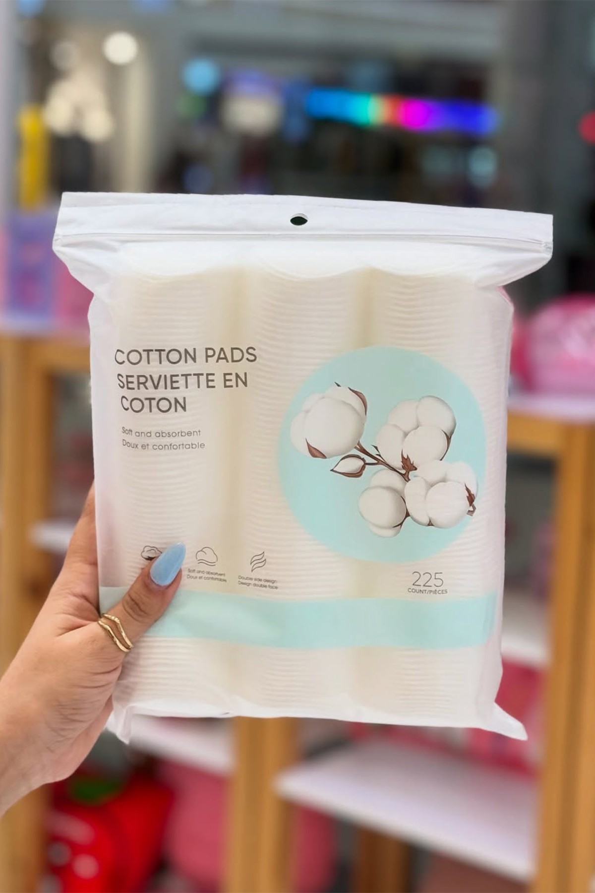MINISO Yuvarlak Yumuşak Çift Taraflı Makyaj Temizleme Pamuğu