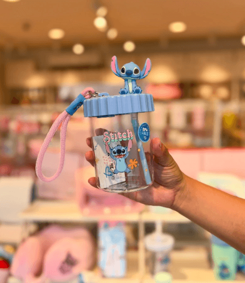 Disney Lilo&Stitch Lisanslı Süslemeli ve Askılı Plastik Şişe