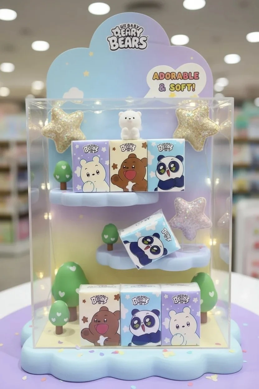 We Baby Bears Lisanslı Baskılı Kağıt Mendil 7 Yp. 12'li Paket