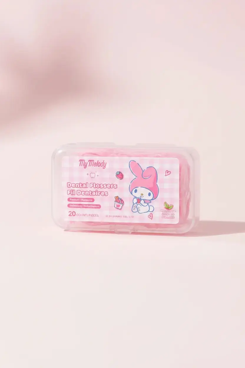 MINISO Sanrio Lisanslı My Melody Nane Aromalı Diş İpi Çubuğu – 3 x 20
