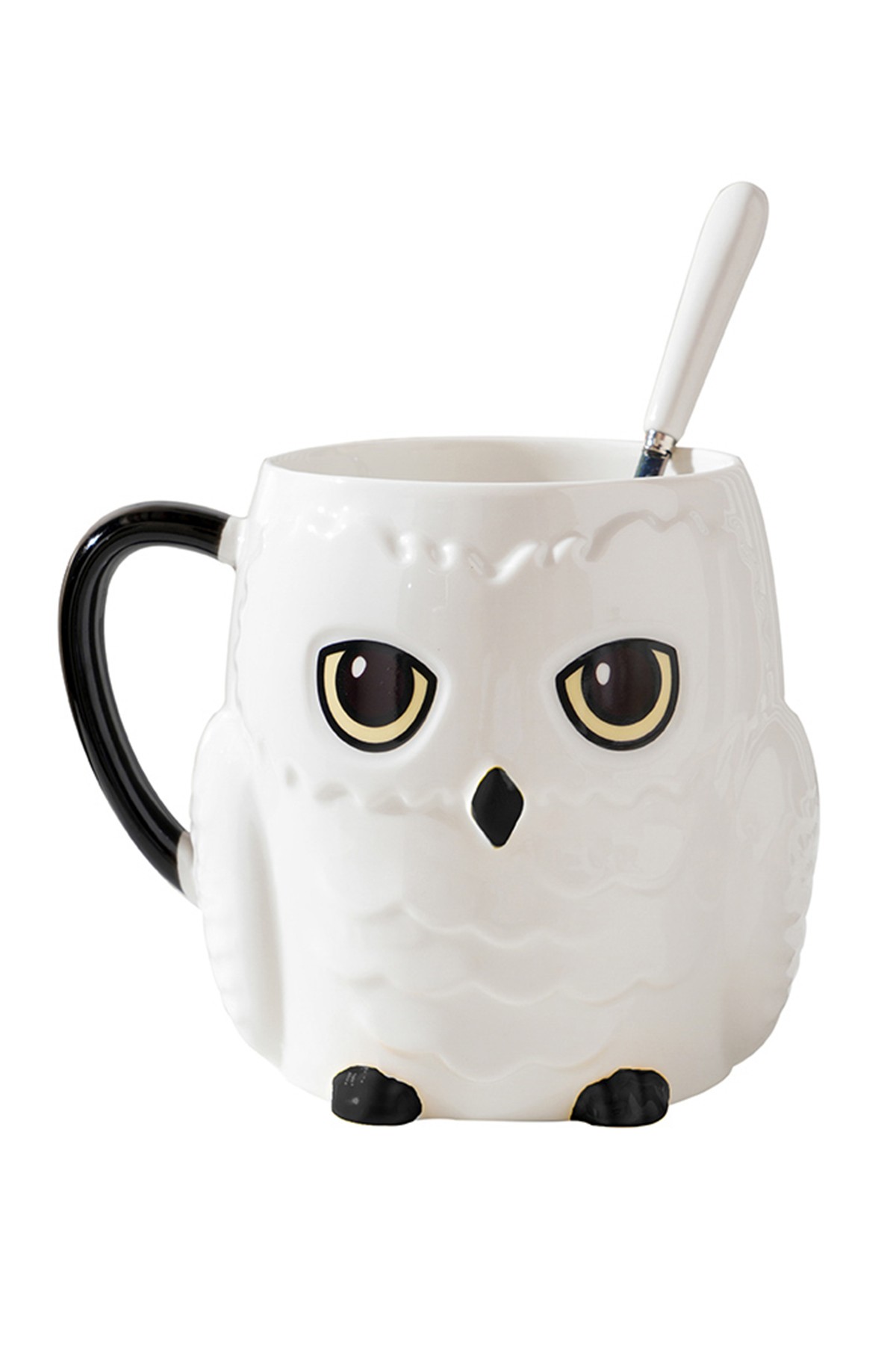 Harry Potter Lisanslı Kaşıklı Seramik Kupa (430ml) - Hedwig