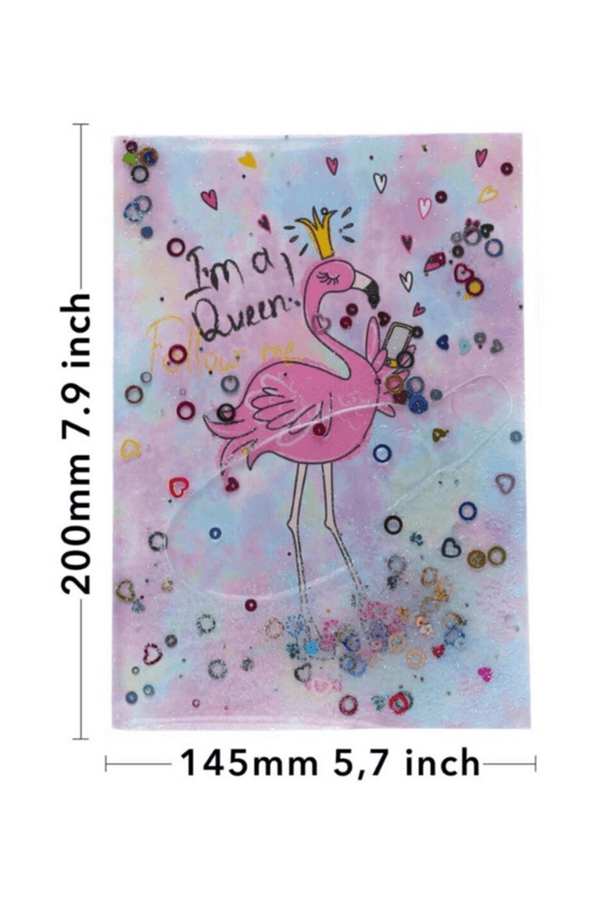 Vuki Flamingo A5 Boy Simli Ve Sulu Kapaklı Defter