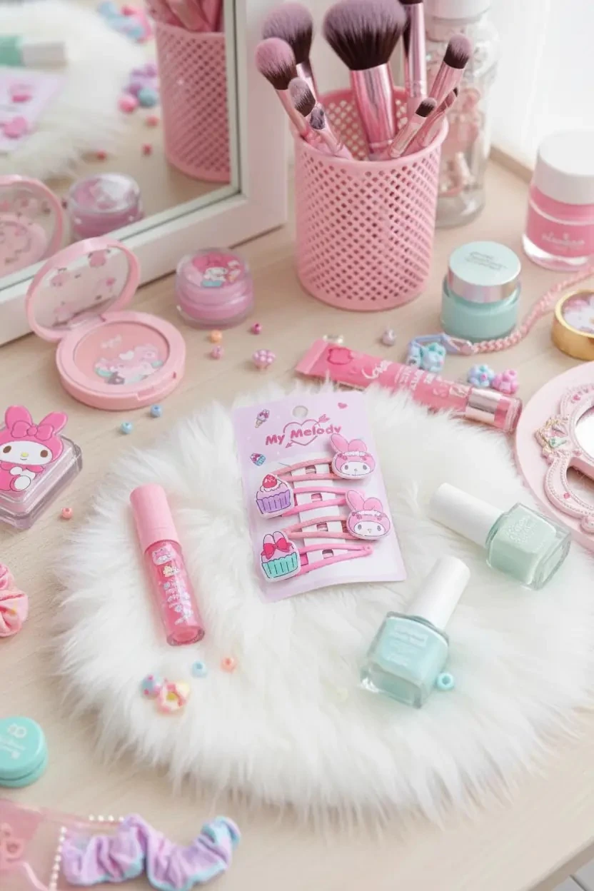 Sanrio Lisanslı My Melody Saç Tokası Seti 4'lü – Sevimli Günlük Aksesuar