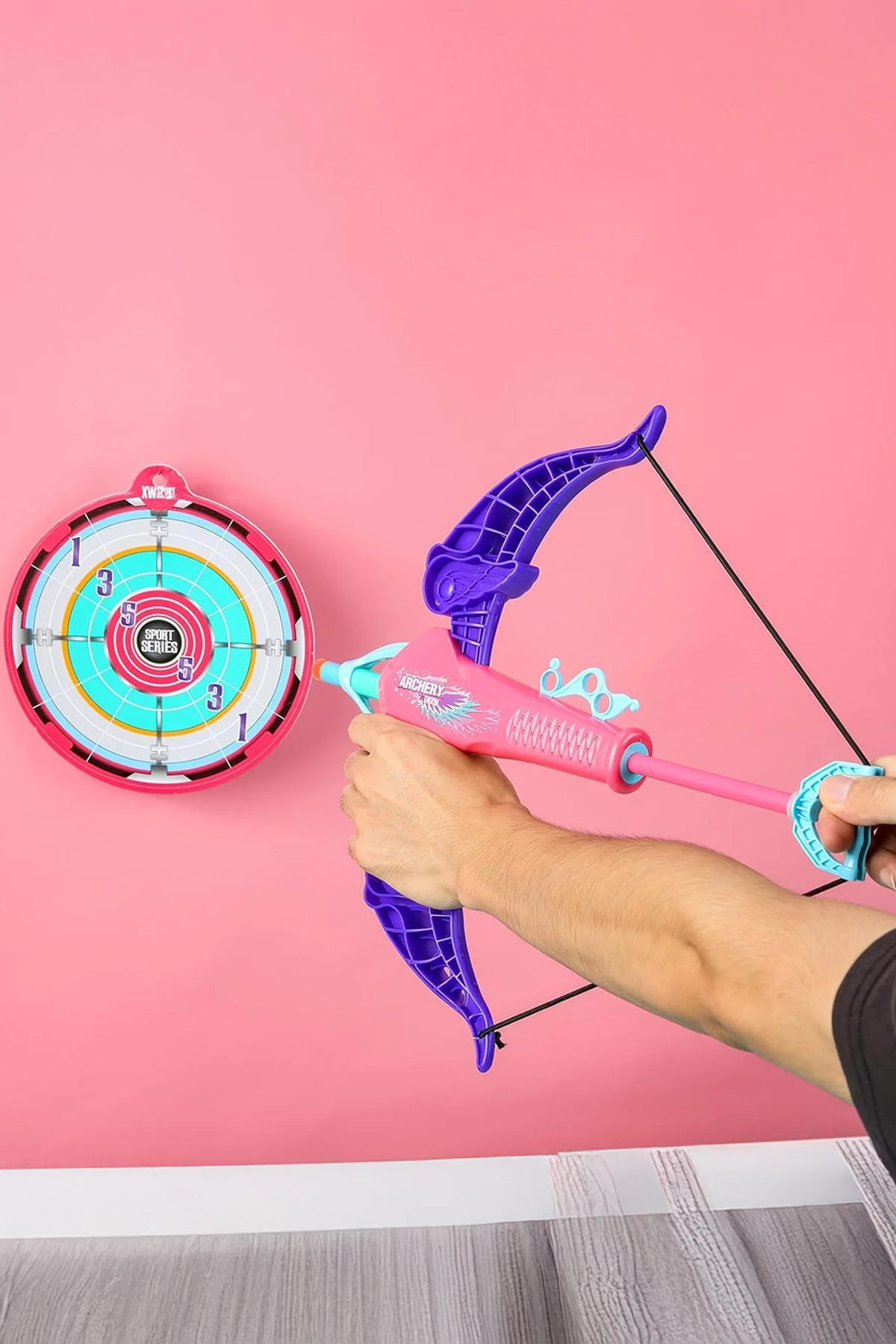 Soft Bullet Serisi Oyuncak Tabanca (Hedefli)(Pembe ve Mor)