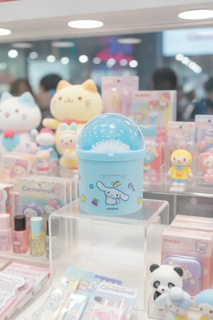 Sanrio Lisanslı Cinnamoroll Çift Uçlu Pamuklu Çubuklar (150 Adet)