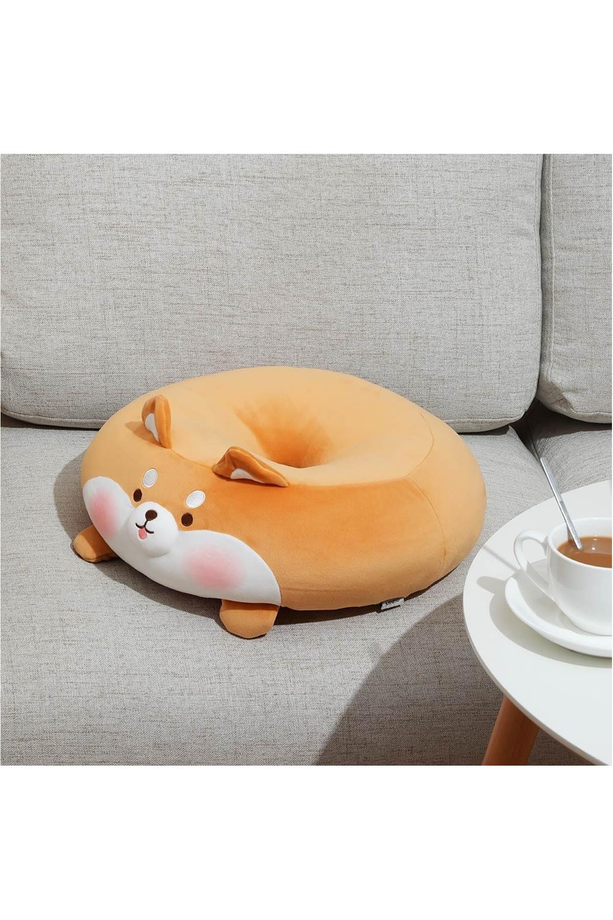 Sevimli Karakterler Serisi Simit Peluş Yastık - Shiba 38 Cm