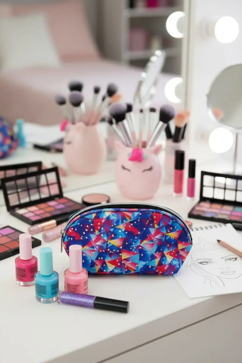 Sheforshe Oval Kozmetik Çantası - Galaksi