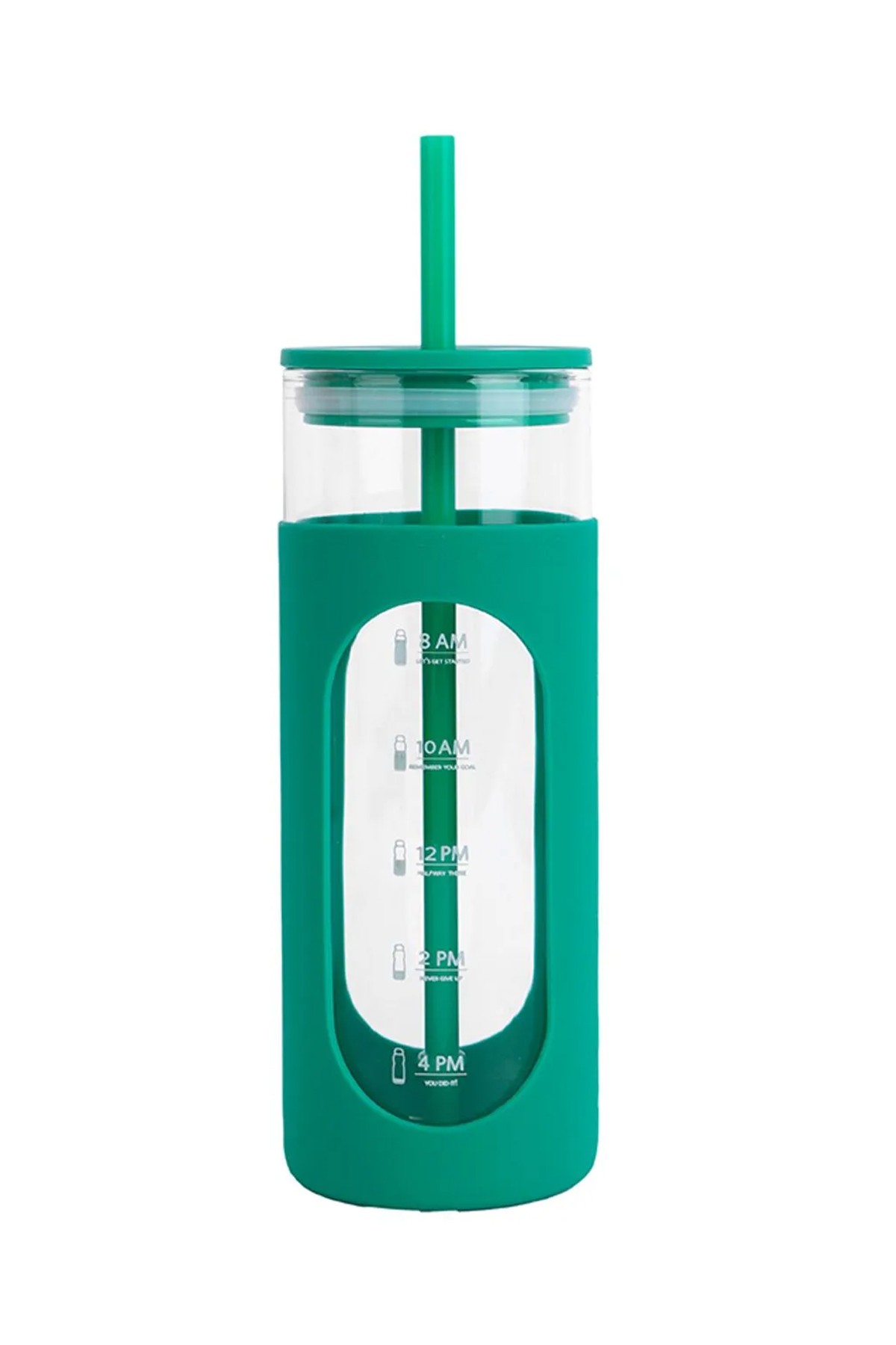 Silikon Kılıflı Pipetli Borosilikat Cam Şişe (475ML) - Yeşil