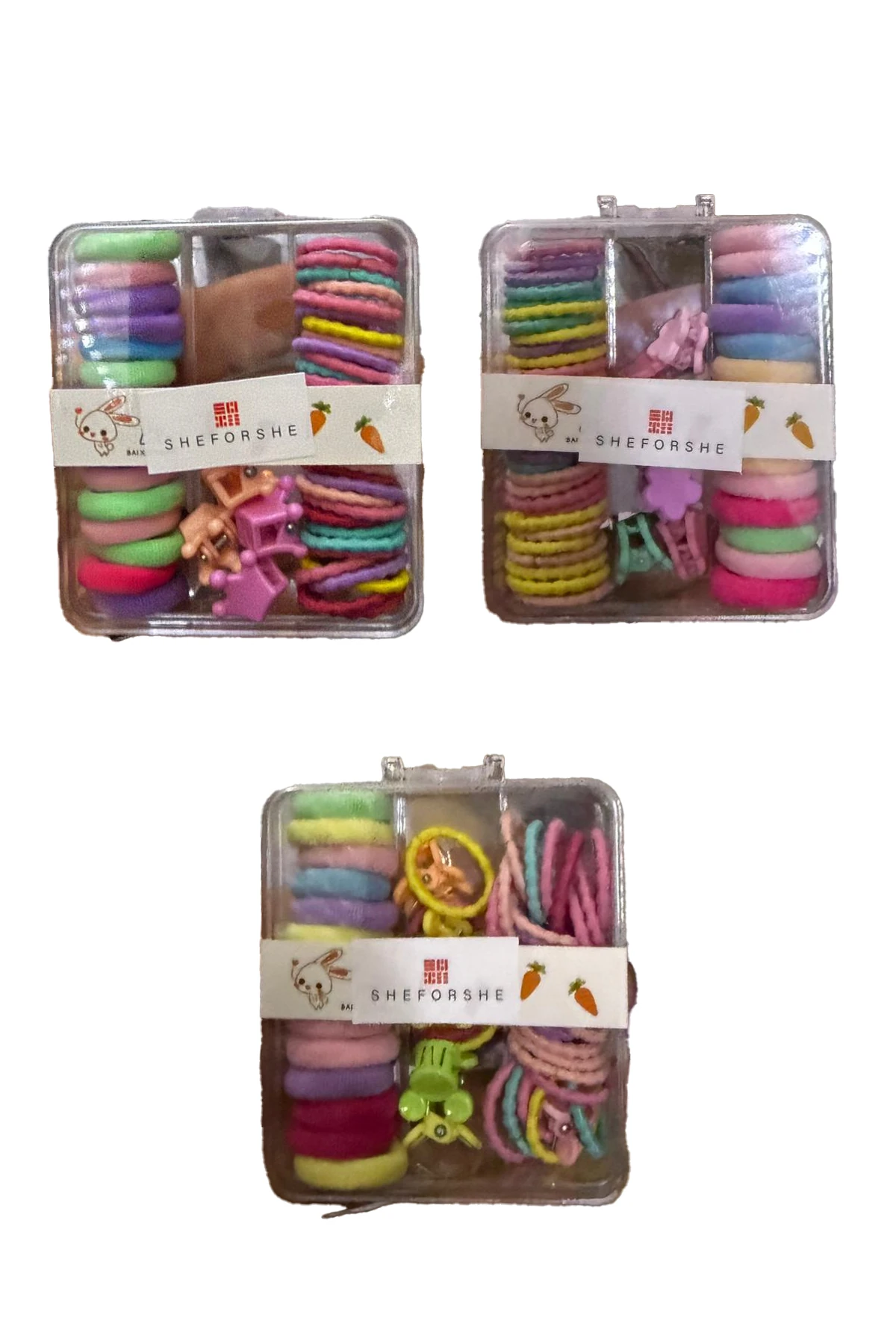 Kutulu Çoklu Karma Lastik Ve Klips Toka